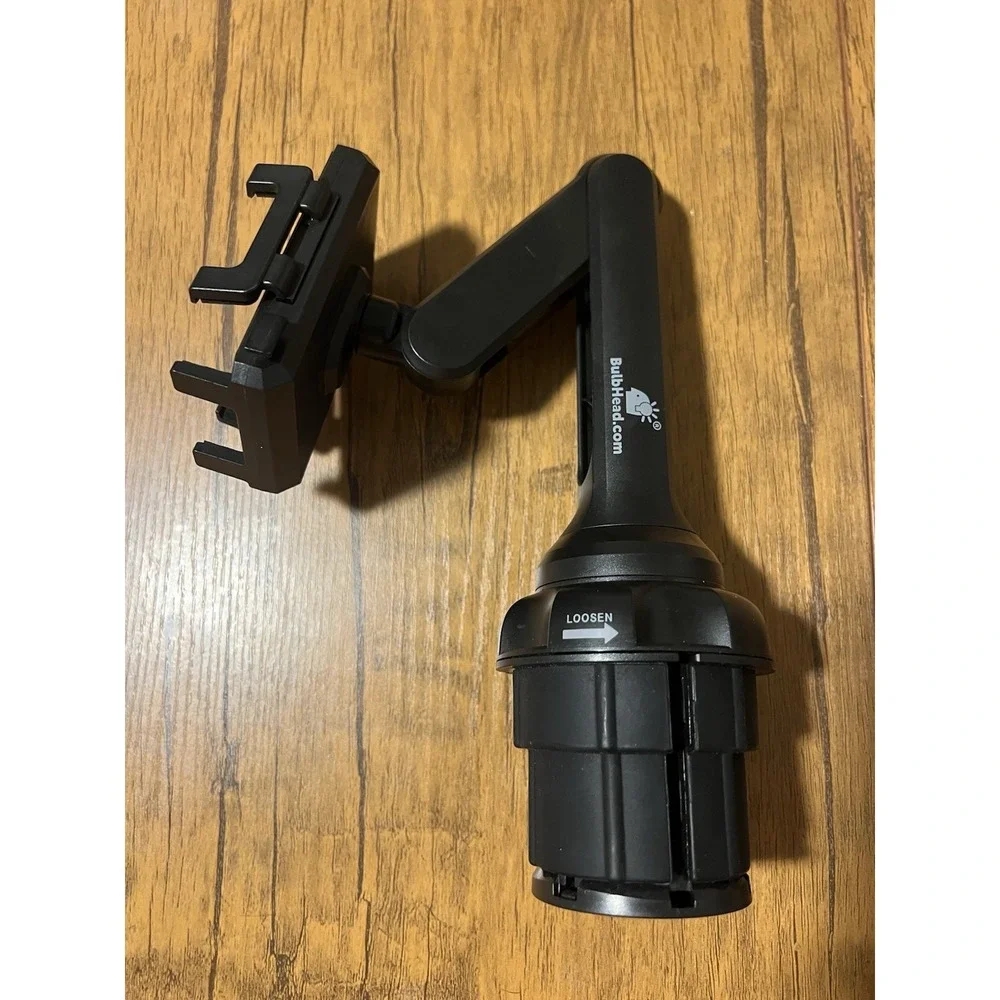 BulbHead Cup Call Crane Car Cell Phone Mount Holder Hands Free Rotate Tilt EUC